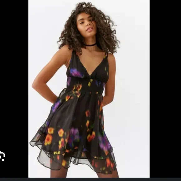 Urban Outfitters | Dresses | Uo Urban Outfitters Sweet Summer Dress Smocked Flowy  Mini Asymmetrical Blue S Sm | Poshmark